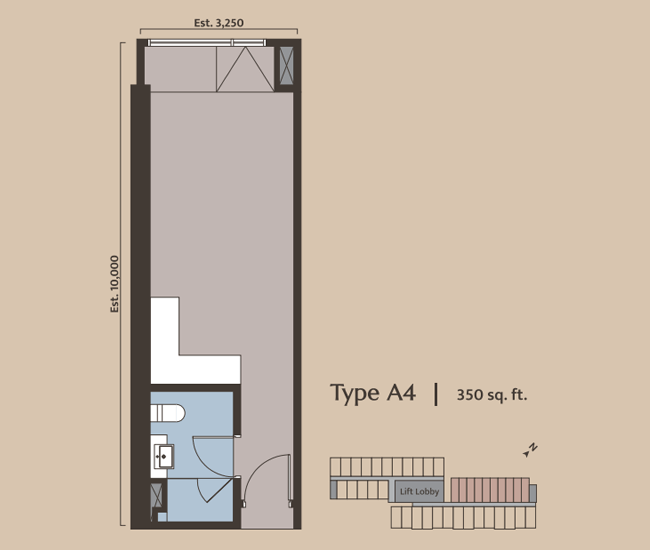 Dawn KLCC Type A4 Floor Plan