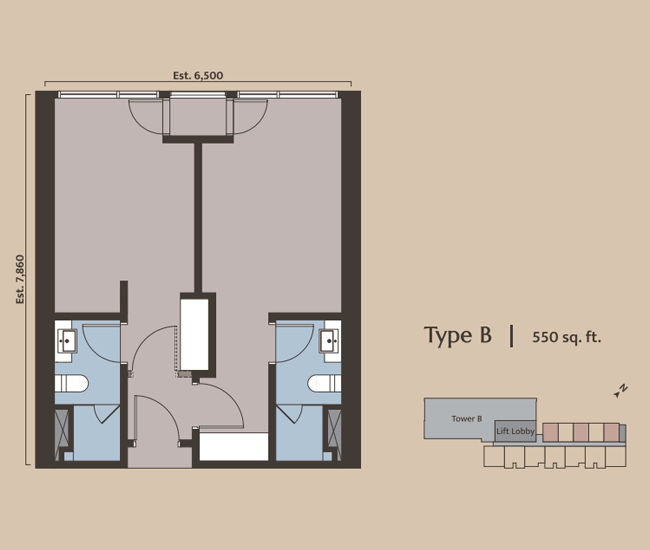 Dawn KLCC Type B Floor Plan