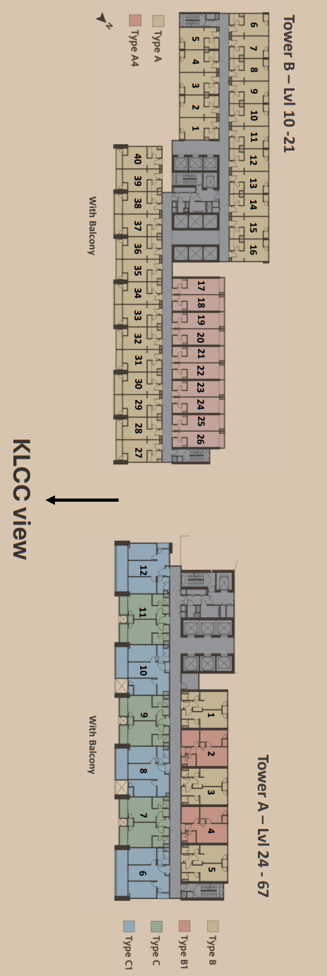Dawn KLCC Typical Floor Plan