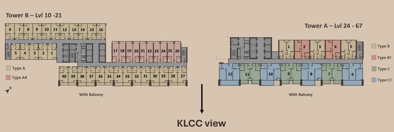 Dawn KLCC Typical Floor Plan